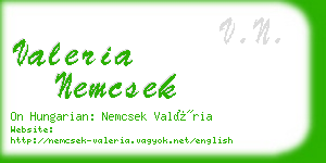 valeria nemcsek business card